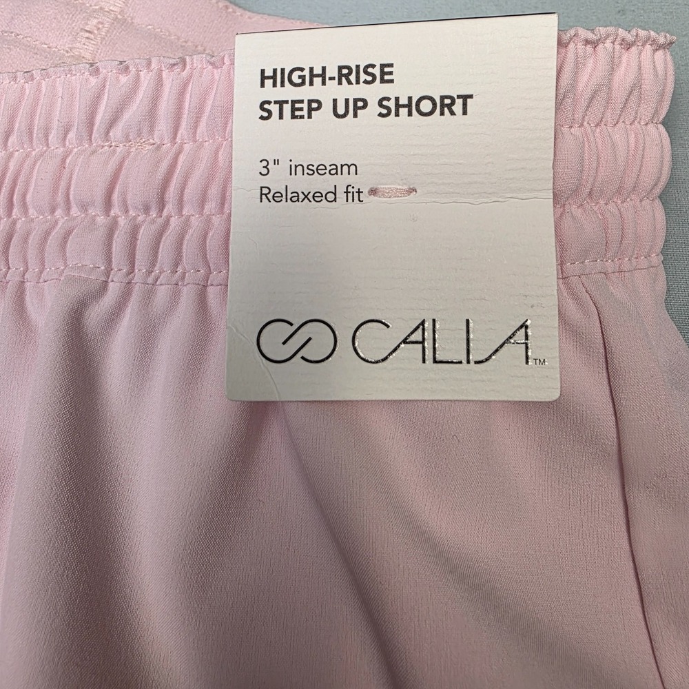 NWT CALIA by Carrie Underwood High Rise Step Up Shorts Pink Size Large 3" inseam - Picture 4 of 8